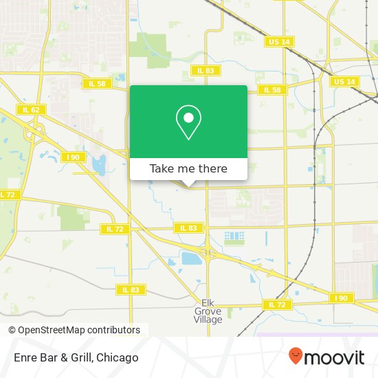 Mapa de Enre Bar & Grill, 1725 E Algonquin Rd Arlington Heights, IL 60005