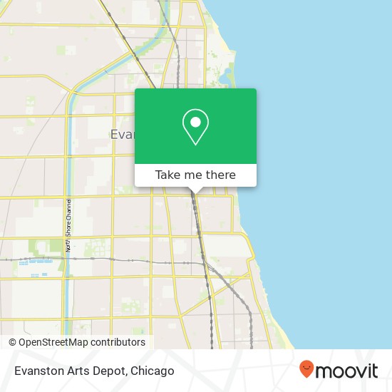 Evanston Arts Depot map