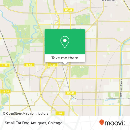 Mapa de Small Fat Dog Antiques, 8800 Bronx Ave Skokie, IL 60077
