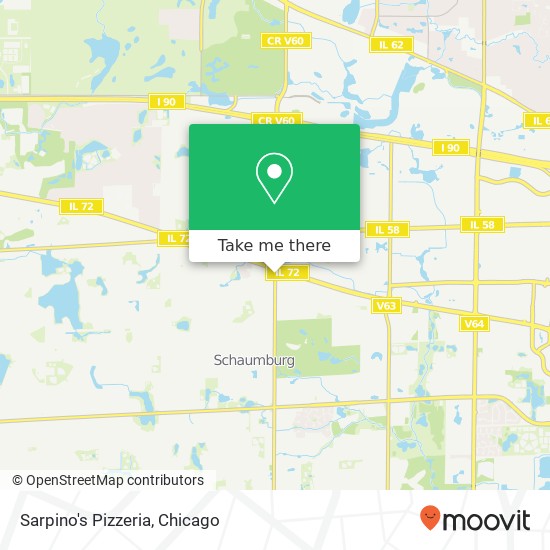 Mapa de Sarpino's Pizzeria, 870 N Roselle Rd Hoffman Estates, IL 60169