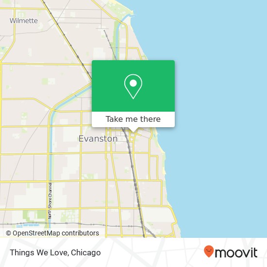 Mapa de Things We Love, 614 Davis St Evanston, IL 60201