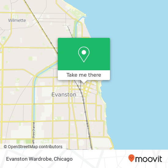 Mapa de Evanston Wardrobe, 1717 Sherman Ave Evanston, IL 60201