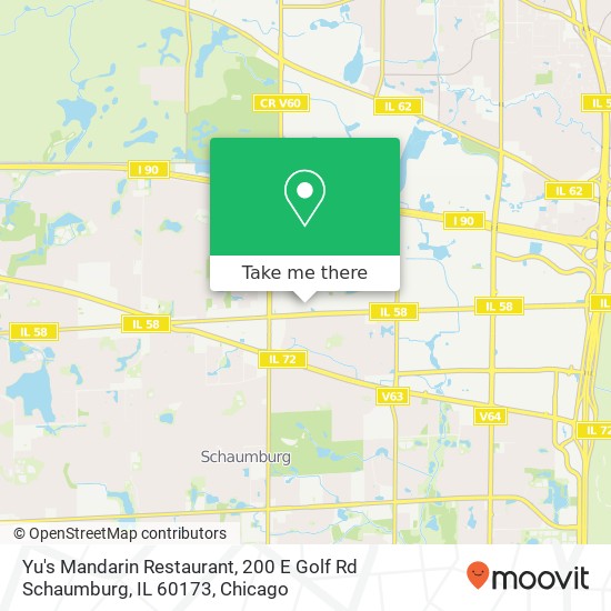 Mapa de Yu's Mandarin Restaurant, 200 E Golf Rd Schaumburg, IL 60173