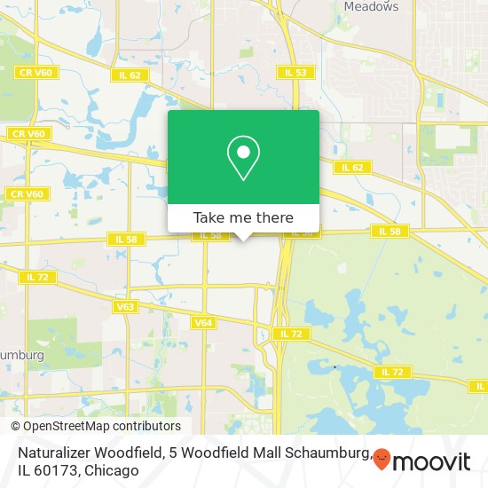 Mapa de Naturalizer Woodfield, 5 Woodfield Mall Schaumburg, IL 60173
