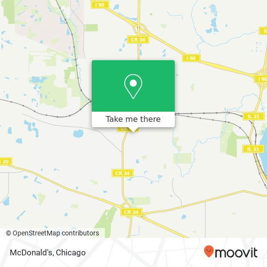 Mapa de McDonald's, 1001 N Randall Rd Elgin, IL 60123