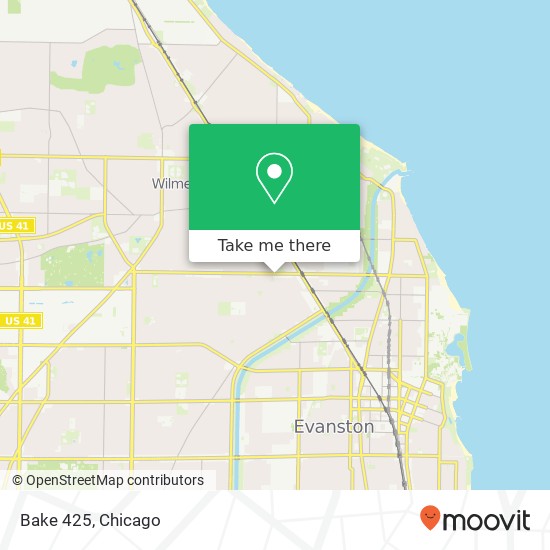 Mapa de Bake 425, 2122 Central St Evanston, IL 60201