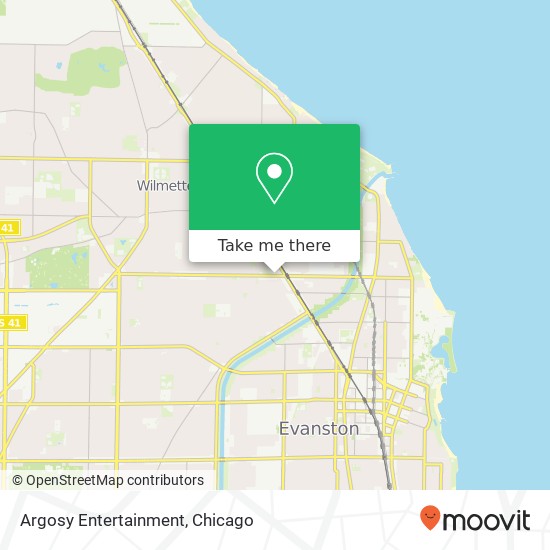 Mapa de Argosy Entertainment, 1939 Central St Evanston, IL 60201