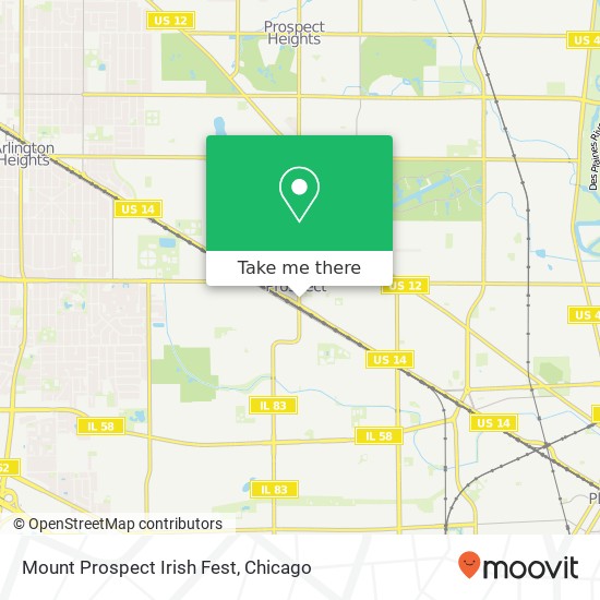 Mount Prospect Irish Fest map