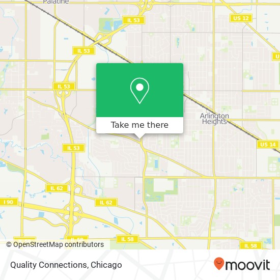 Mapa de Quality Connections, 3201 Wilke Rd Rolling Meadows, IL 60008