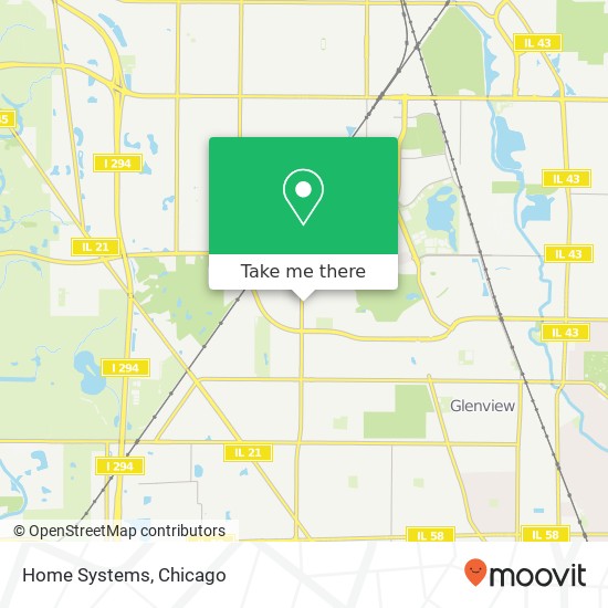 Mapa de Home Systems, 3246 Bellwood Ln Glenview, IL 60026