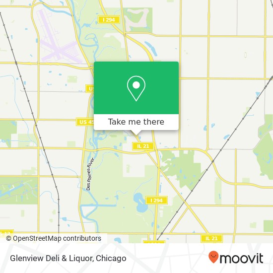 Mapa de Glenview Deli & Liquor, 3395 Milwaukee Ave Glenview, IL 60062