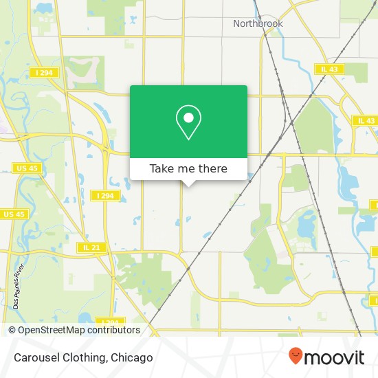 Mapa de Carousel Clothing, 3630 Ari Ln Glenview, IL 60026