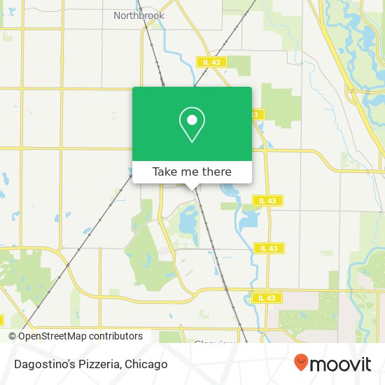 Mapa de Dagostino's Pizzeria, 2350 Lehigh Ave Glenview, IL 60026