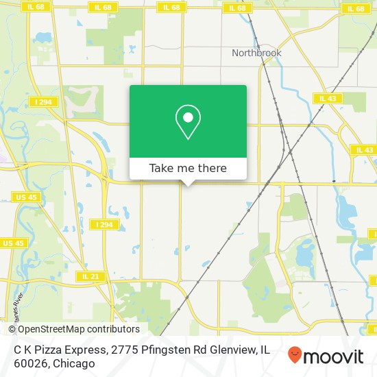 C K Pizza Express, 2775 Pfingsten Rd Glenview, IL 60026 map