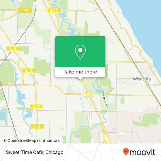 Mapa de Sweet Time Cafe, 2 Northfield Plz Northfield, IL 60093