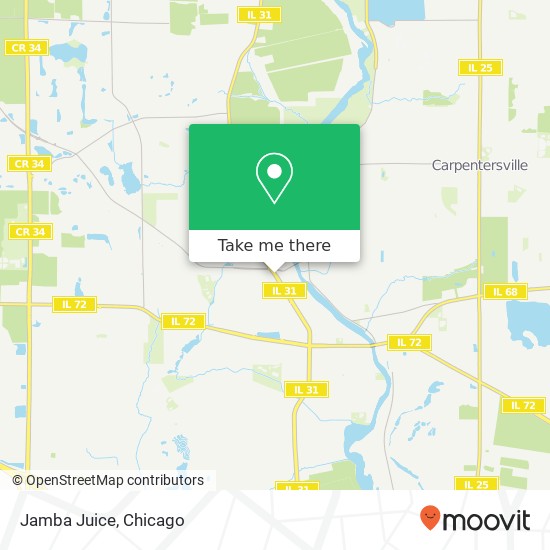 Mapa de Jamba Juice, 27 S Western Ave Carpentersville, IL 60110