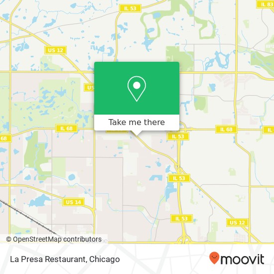 Mapa de La Presa Restaurant, 1572 N Rand Rd Palatine, IL 60074