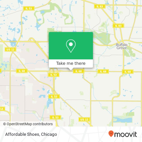 Mapa de Affordable Shoes, 922 W Dundee Rd Arlington Heights, IL 60004