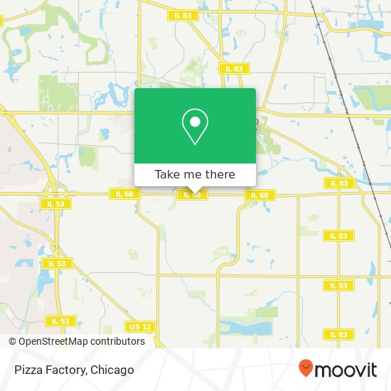 Mapa de Pizza Factory, 719 E Dundee Rd Arlington Heights, IL 60004