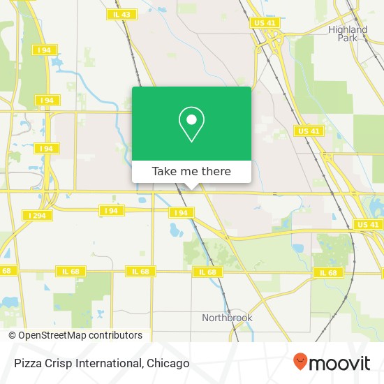 Mapa de Pizza Crisp International, 430 Lake Cook Rd Deerfield, IL 60015