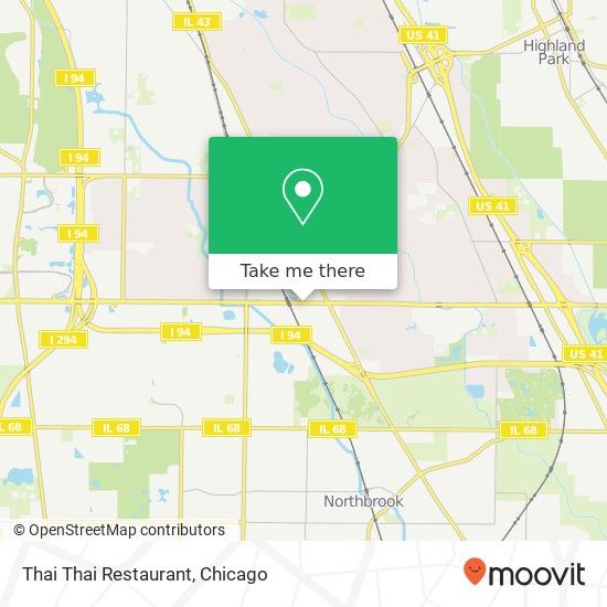 Mapa de Thai Thai Restaurant, 475 Lake Cook Rd Deerfield, IL 60015