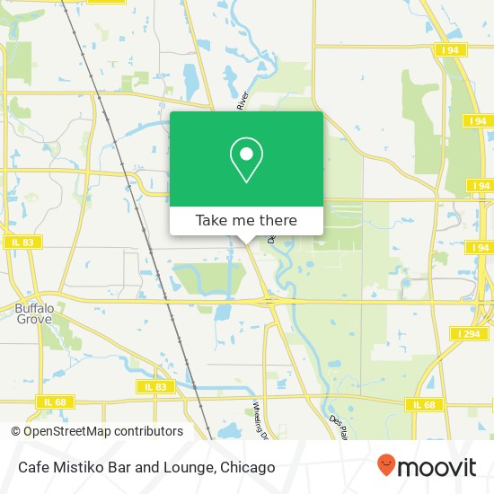 Mapa de Cafe Mistiko Bar and Lounge, 20510 Milwaukee Ave Deerfield, IL 60015