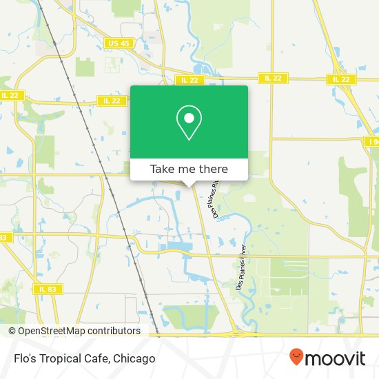 Mapa de Flo's Tropical Cafe, 275 Parkway Dr Lincolnshire, IL 60069