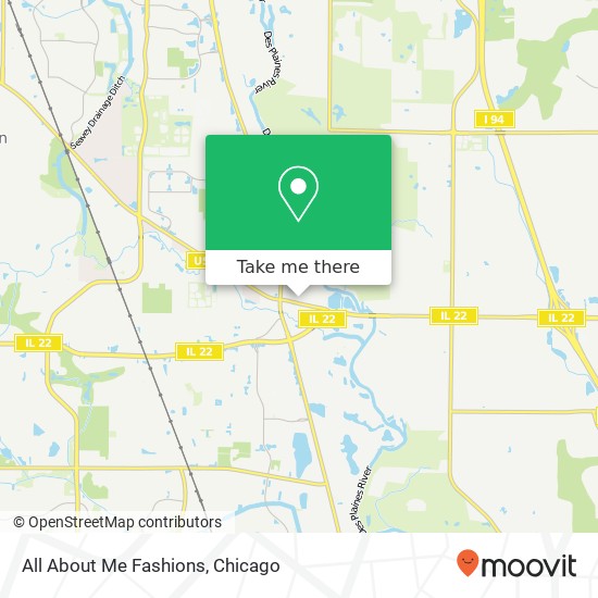 Mapa de All About Me Fashions, 300 Village Grn Lincolnshire, IL 60069