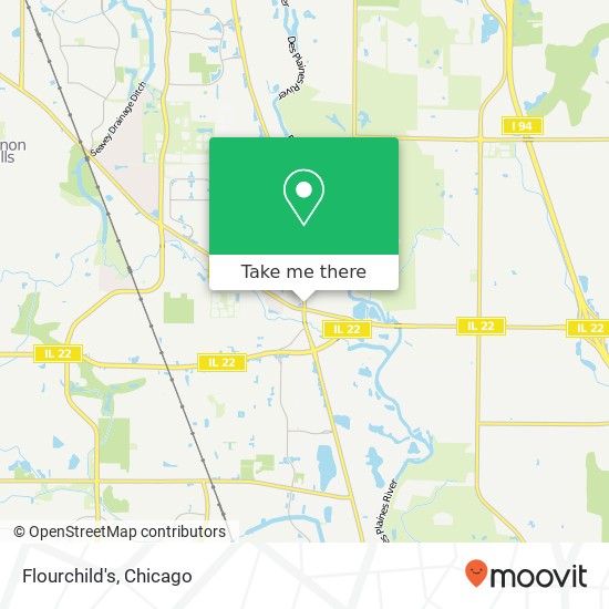 Mapa de Flourchild's, 185 Milwaukee Ave Lincolnshire, IL 60069