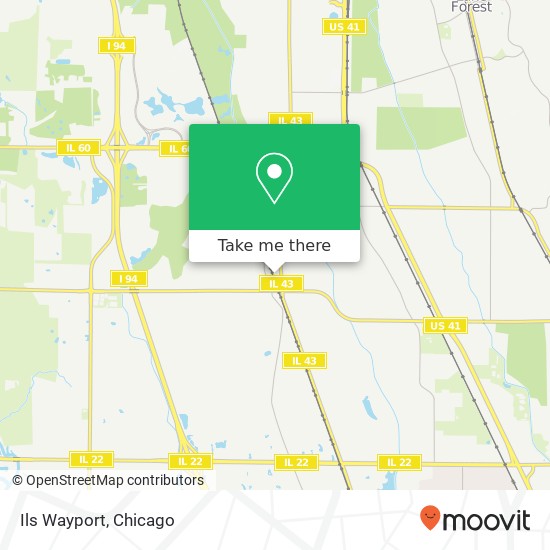 Mapa de Ils Wayport, 884 S Waukegan Rd Lake Forest, IL 60045