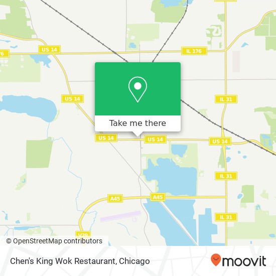 Mapa de Chen's King Wok Restaurant, 6100 Northwest Hwy Crystal Lake, IL 60014