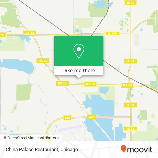 Mapa de China Palace Restaurant, 6146 Northwest Hwy Crystal Lake, IL 60014