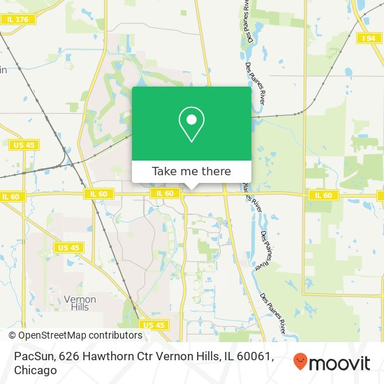 PacSun, 626 Hawthorn Ctr Vernon Hills, IL 60061 map