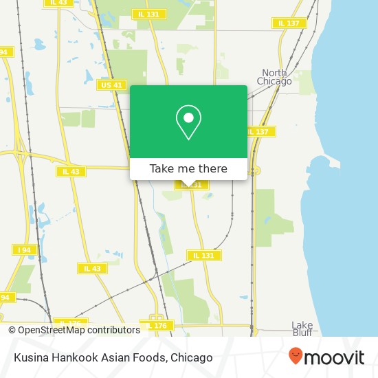 Mapa de Kusina Hankook Asian Foods, 3122 Nebraska Ct Great Lakes, IL 60088