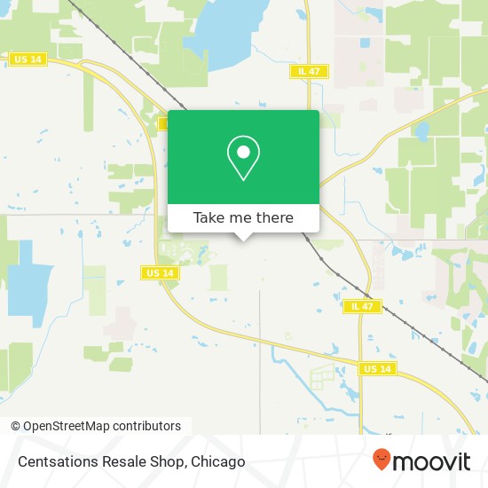 Mapa de Centsations Resale Shop, 523 W South St Woodstock, IL 60098