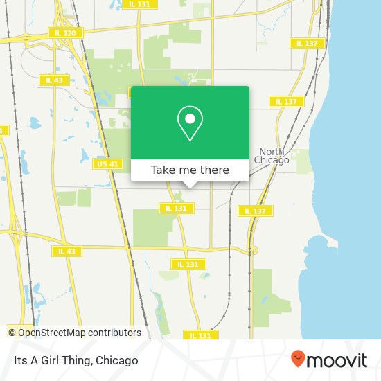 Mapa de Its A Girl Thing, 2401 Martin Luther King Jr Dr North Chicago, IL 60064