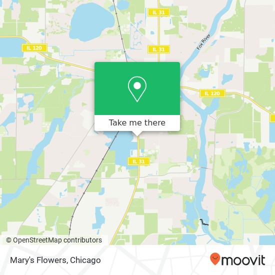 Mapa de Mary's Flowers, 323 Front St McHenry, IL 60050