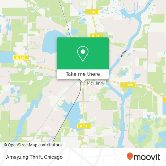 Mapa de Amayzing Thrift, 3925 Main St McHenry, IL 60050