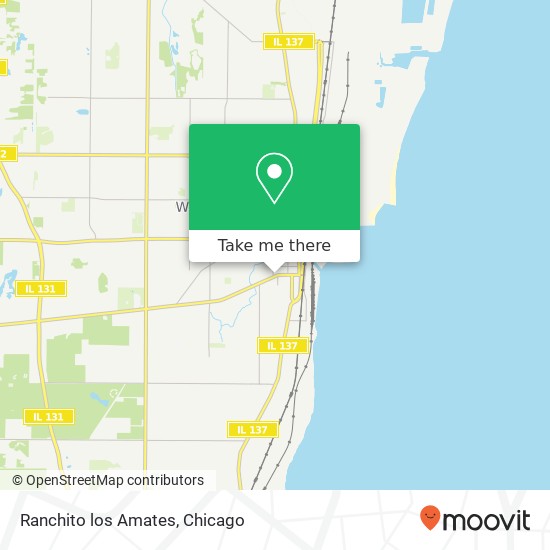 Mapa de Ranchito los Amates, 318 Belvidere Rd Waukegan, IL 60085