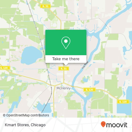 Mapa de Kmart Stores, 1900 N Richmond Rd McHenry, IL 60050