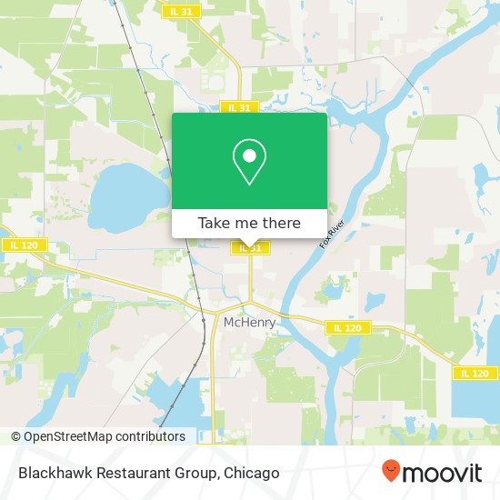 Mapa de Blackhawk Restaurant Group, 1771 N Richmond Rd McHenry, IL 60050