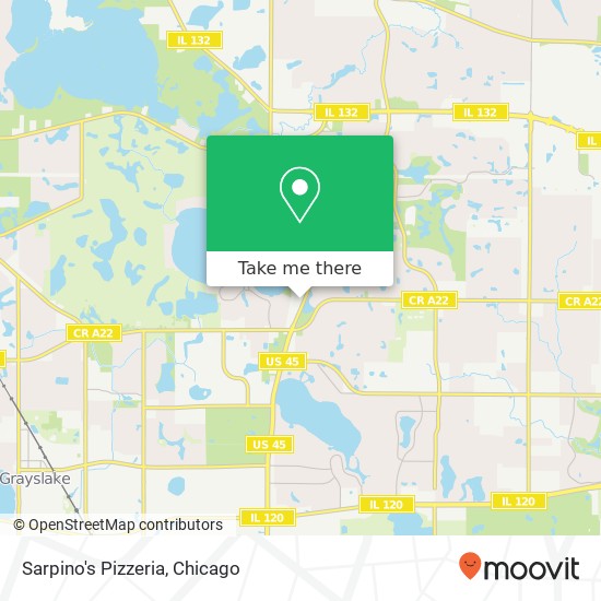 Mapa de Sarpino's Pizzeria, 34484 N US-45 Third Lake, IL 60030