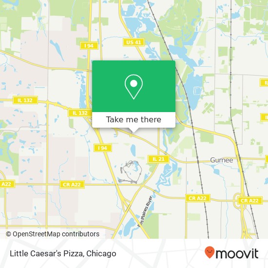 Mapa de Little Caesar's Pizza, 5250 Grand Ave Gurnee, IL 60031