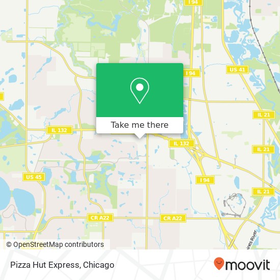 Mapa de Pizza Hut Express, 6601 Gurnee, IL