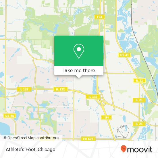 Mapa de Athlete's Foot, 6170 Grand Ave Gurnee, IL 60031