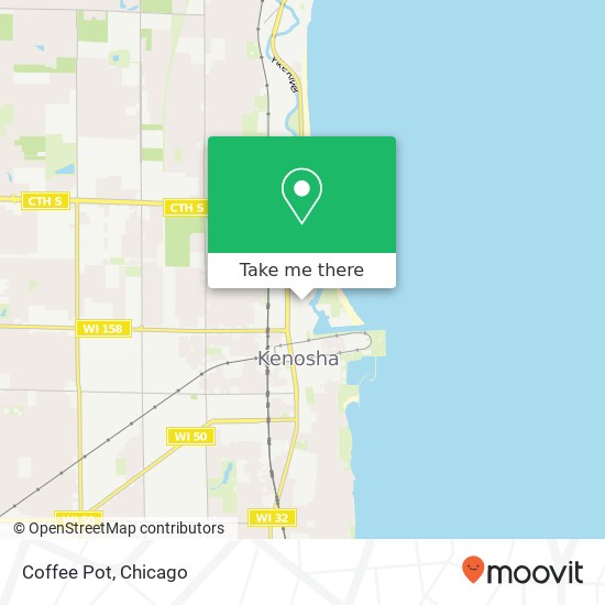 Mapa de Coffee Pot, 4914 7th Ave Kenosha, WI 53140