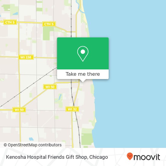 Kenosha Hospital Friends Gift Shop map