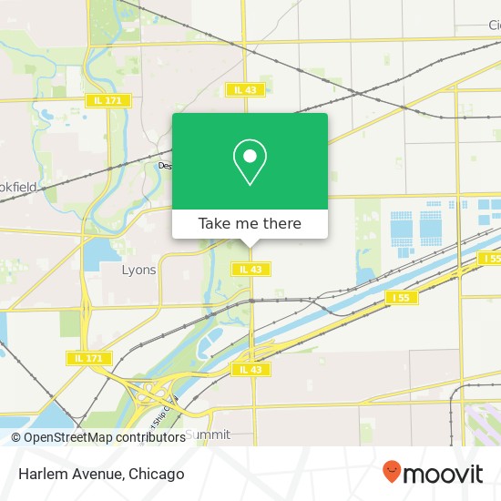 Harlem Avenue map