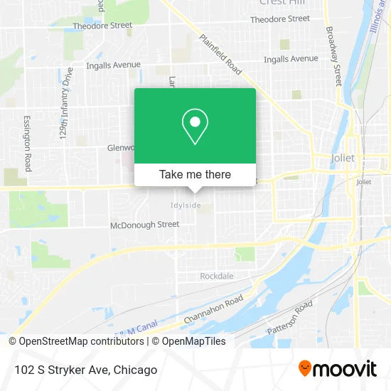 102 S Stryker Ave map