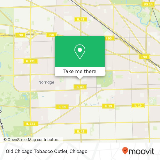 Mapa de Old Chicago Tobacco Outlet